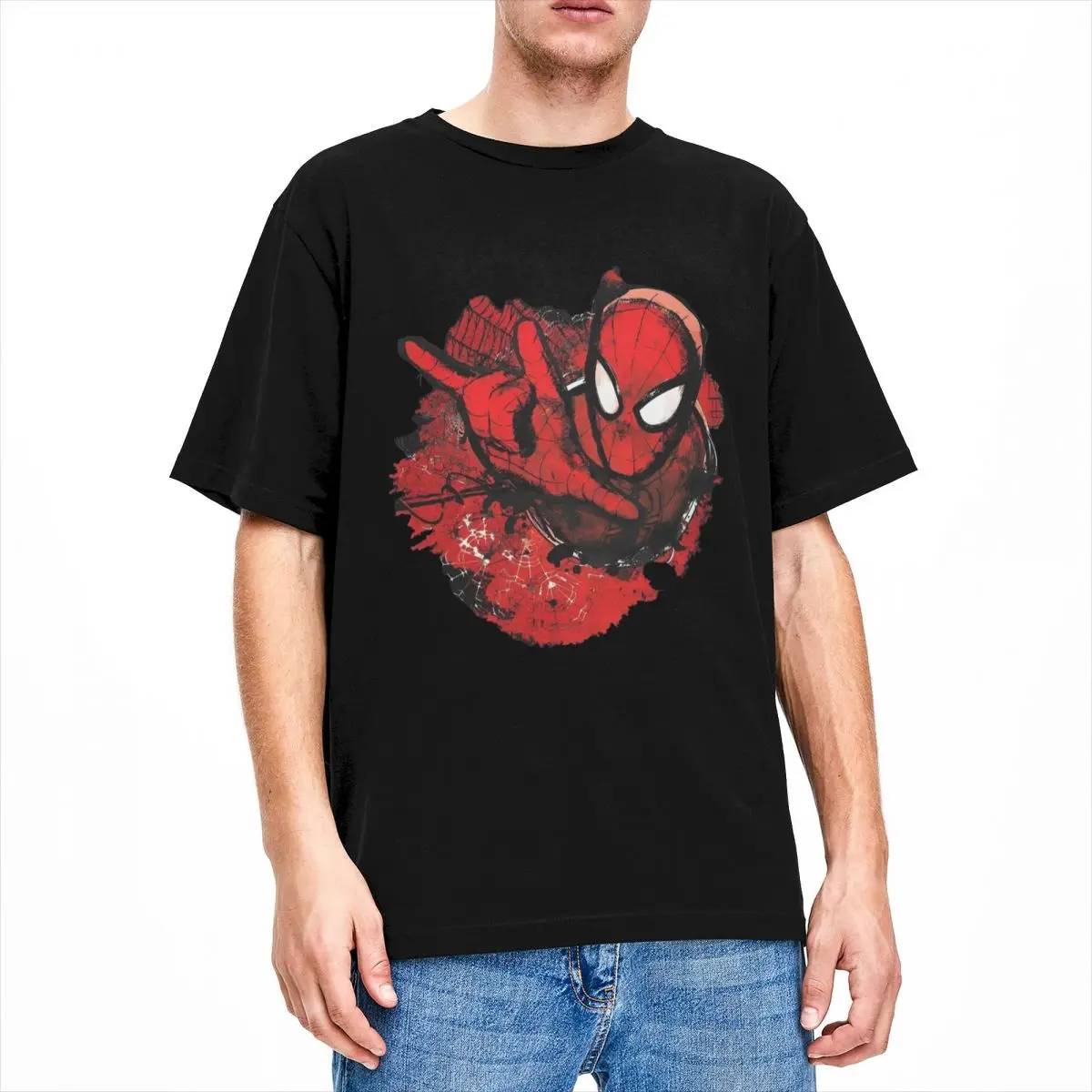 Haikyuu camiseta marvel homem aranha algodão t camisas moda tshirt para homens verão impressão estética manga curta topo t