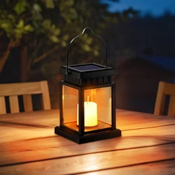 1Pc Outdoor Solar Small Candle Palace Light Warm Yellow Light Garden Decoration Festive Party Atmosphere Light