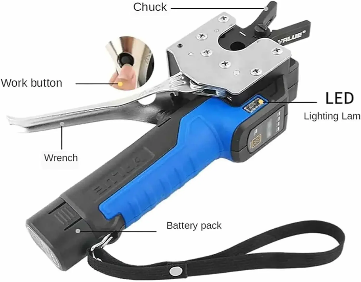 Cordless Pipe Tube Expander Tool 1/4”-3/4” Electric Flaring Tool Kit Lithium Battery for Soft Copper Aluminum Brass Pipe