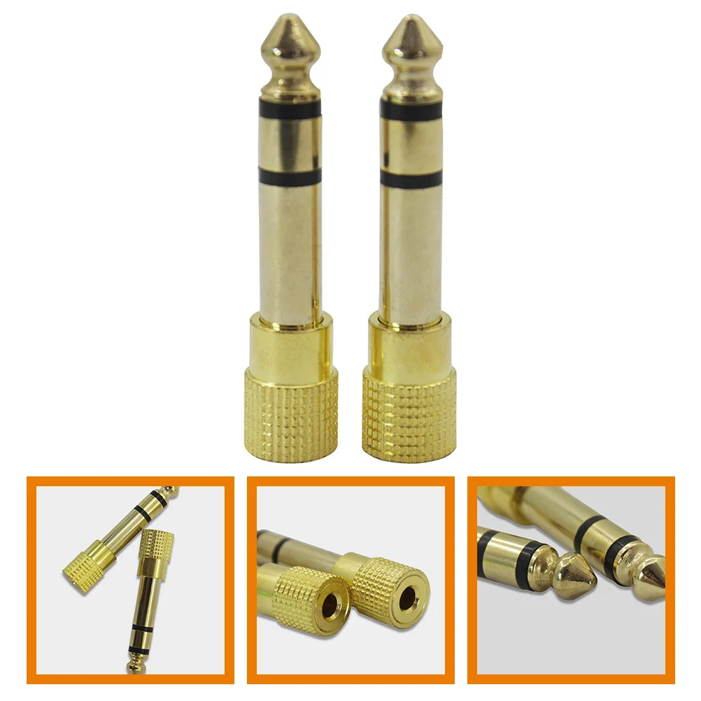 2Pcs Long Lasting 35Mm To 65Mm Audio Adapter Headphone Jack Converter For Professional Sound Systems And Stage Equipment - Image 4