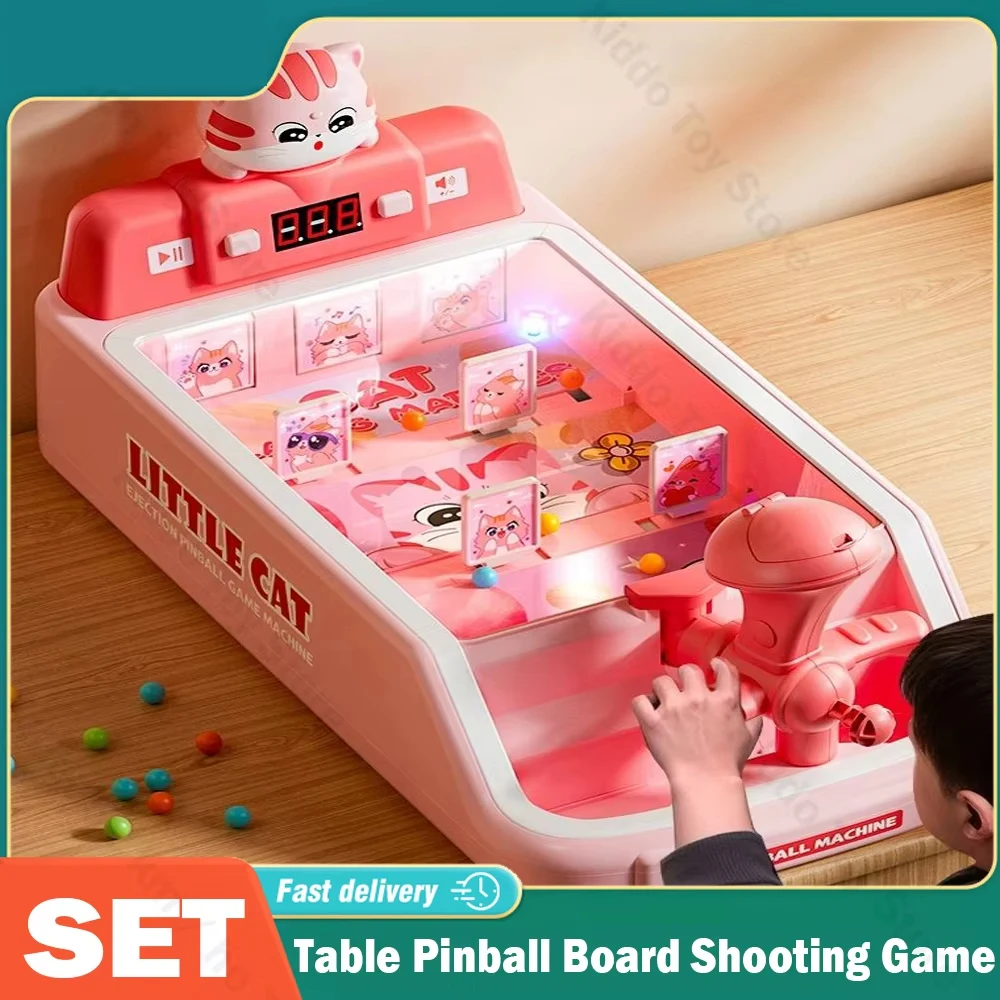 Table Pinball Board Shooting Game for Family Party Tabletop Play Ball Toys Portable Sport Outdoor Educational Toy Gift for Kids