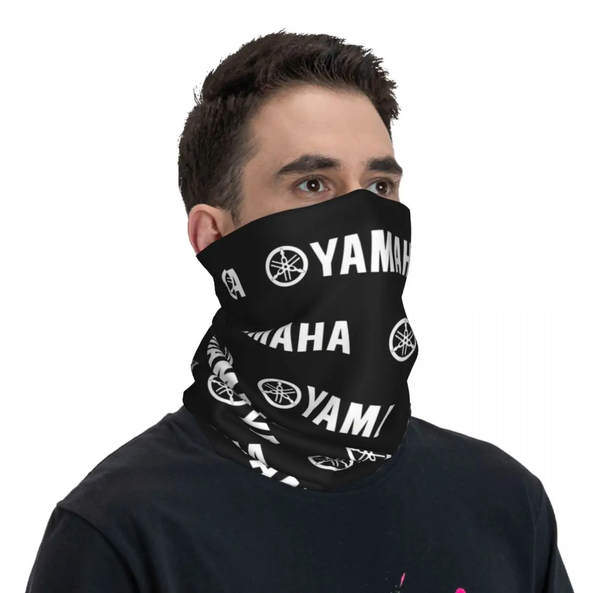 Polaina de cuello con logotipo de Moto y-yamaha, bufanda mágica estampada, diadema cálida para montar, Unisex, Adulto, lavable