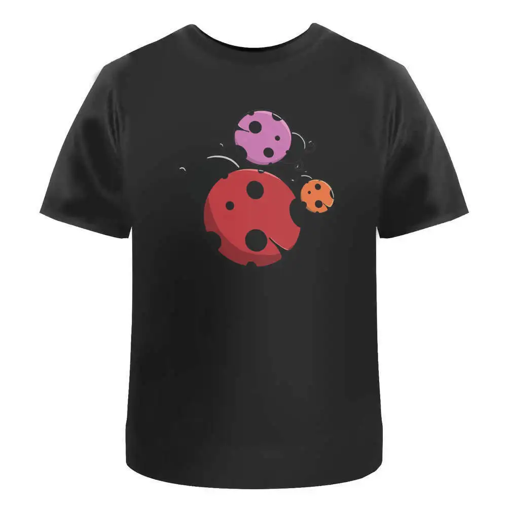 Multicoloured Ladybirds' Cotton T-Shirts   Anime Graphic T-shirts for Men Clothing Women