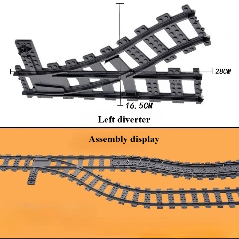مكعبات بناء تجميع مسار القطار المروري الحضري: مسارات فرعية مسارات مستقيمة مسارات منحنية مسارات مرنة - هدية لعبة للأولاد
