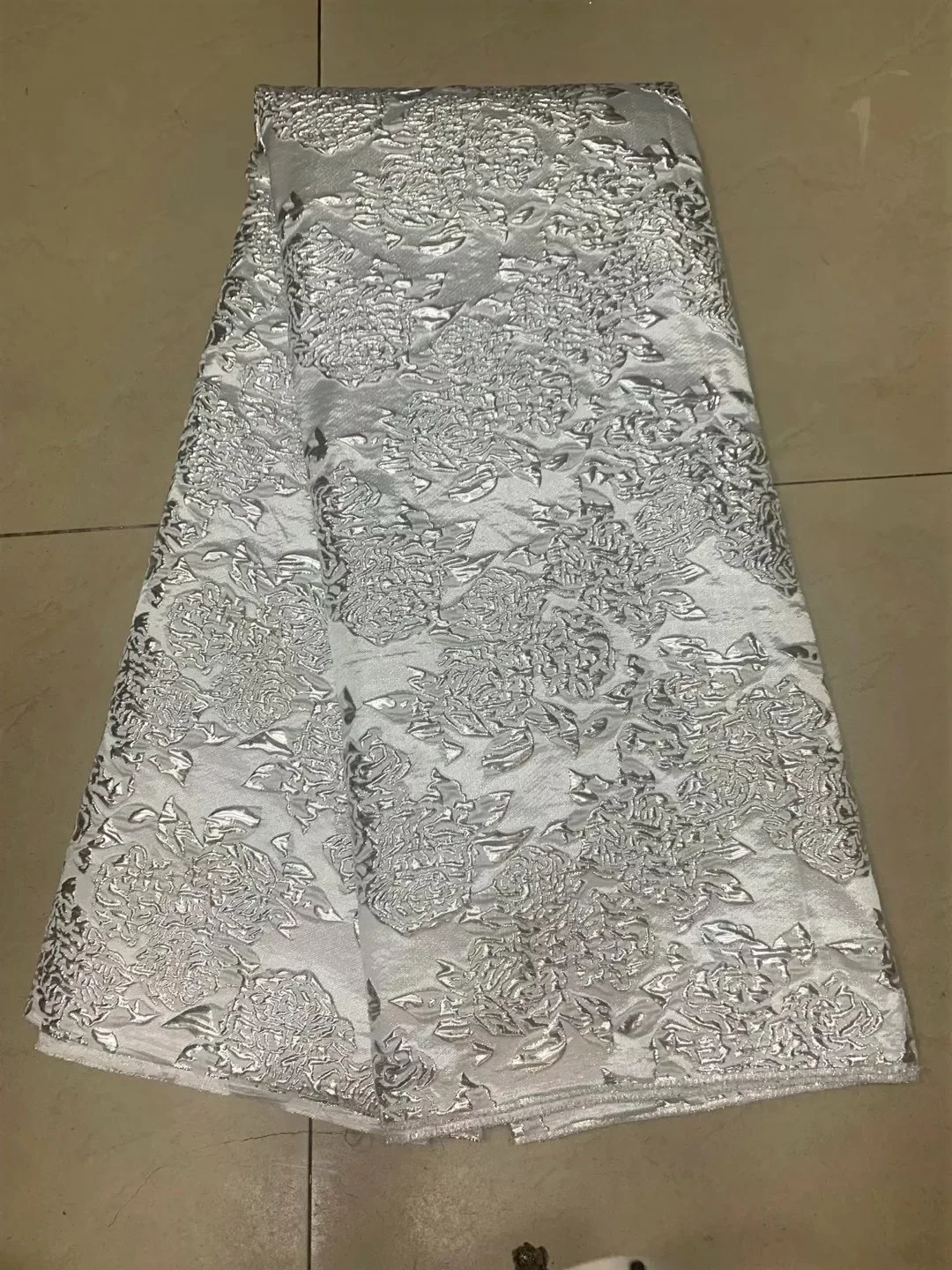 Latest Gold African Lace Fabric 2024 High Quality Brocade Jacquard Fabric French Tulle Nigerian Lace Fabric for Party PJK21128