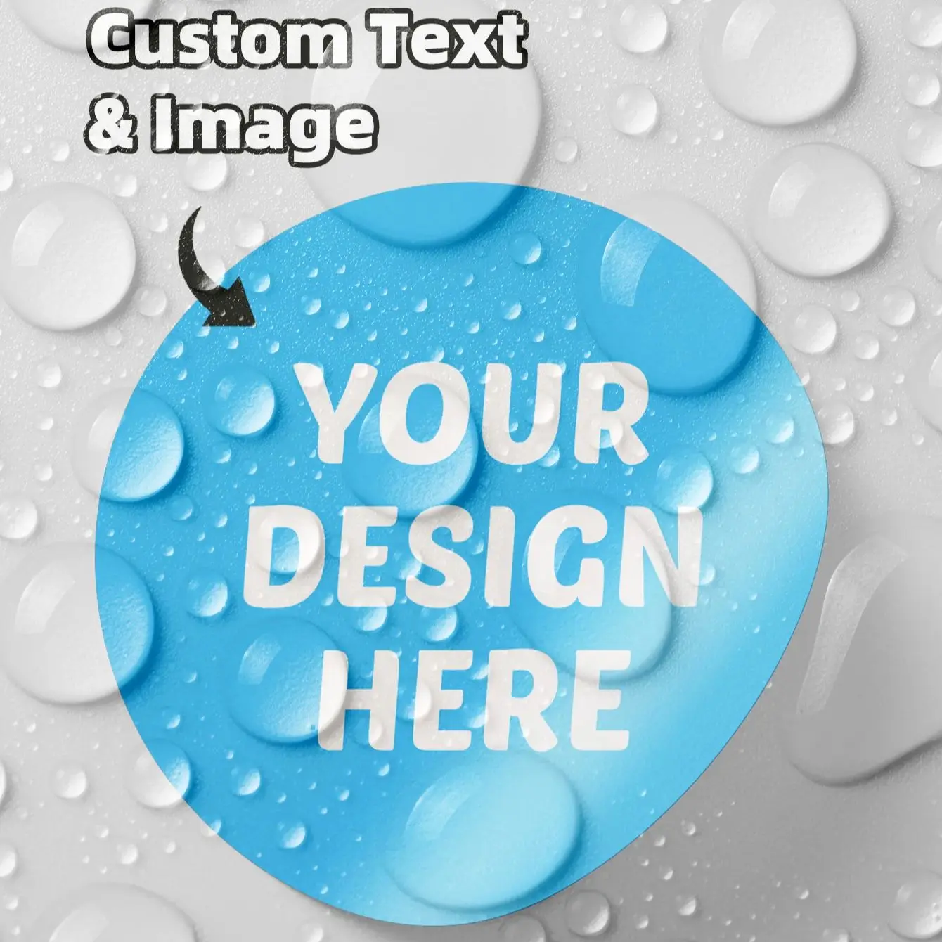 1/36/60/120/180/240/360PCS Custom Round Waterproof Custom Stickers, Personalizable with Logo/Image/Text, for Any Occasion