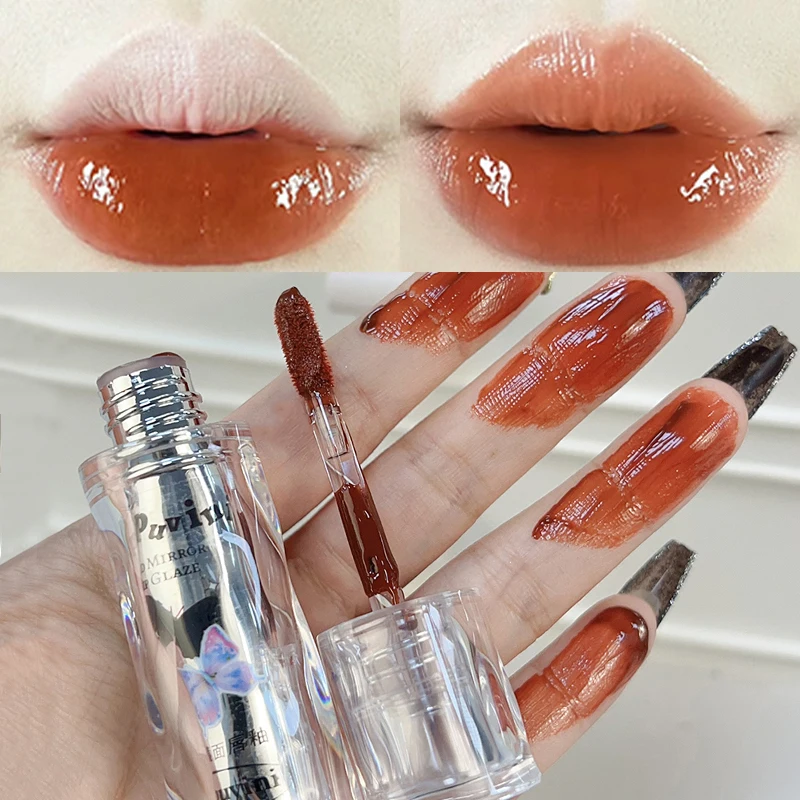 6 Colors Mirror Juice Lip Glaze Long Lasting Moisturizing Glossy No Sticky Sexy Pink Lip Gloss for Women Korean Makeup Cosmetics