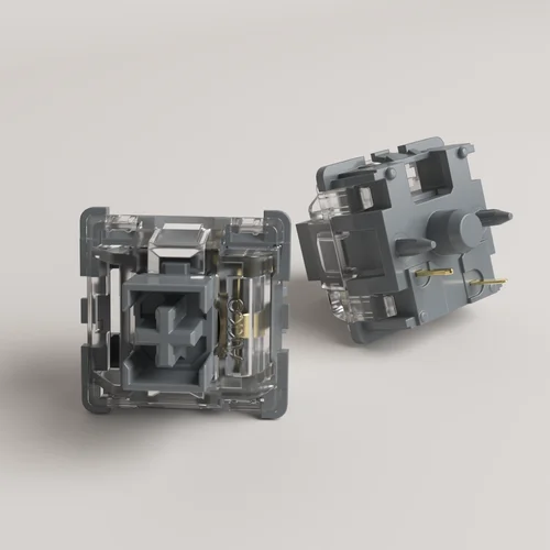 Imagen 2 del producto Akko-interruptores plateados V3 pro, 5 pines, 40GF, lineales con vástago a prueba de polvo, compatibles con teclado mecánico MX (45 piezas)