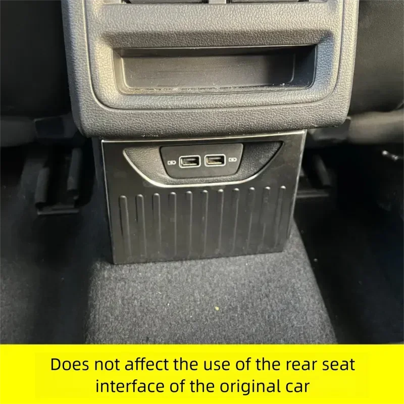 For Volkswagen Golf 8/8.5 MK8 Interior Accessories, Rear Armrest Air Vent Cover Trim, USB Frame & Anti-Kick Protector Plate
