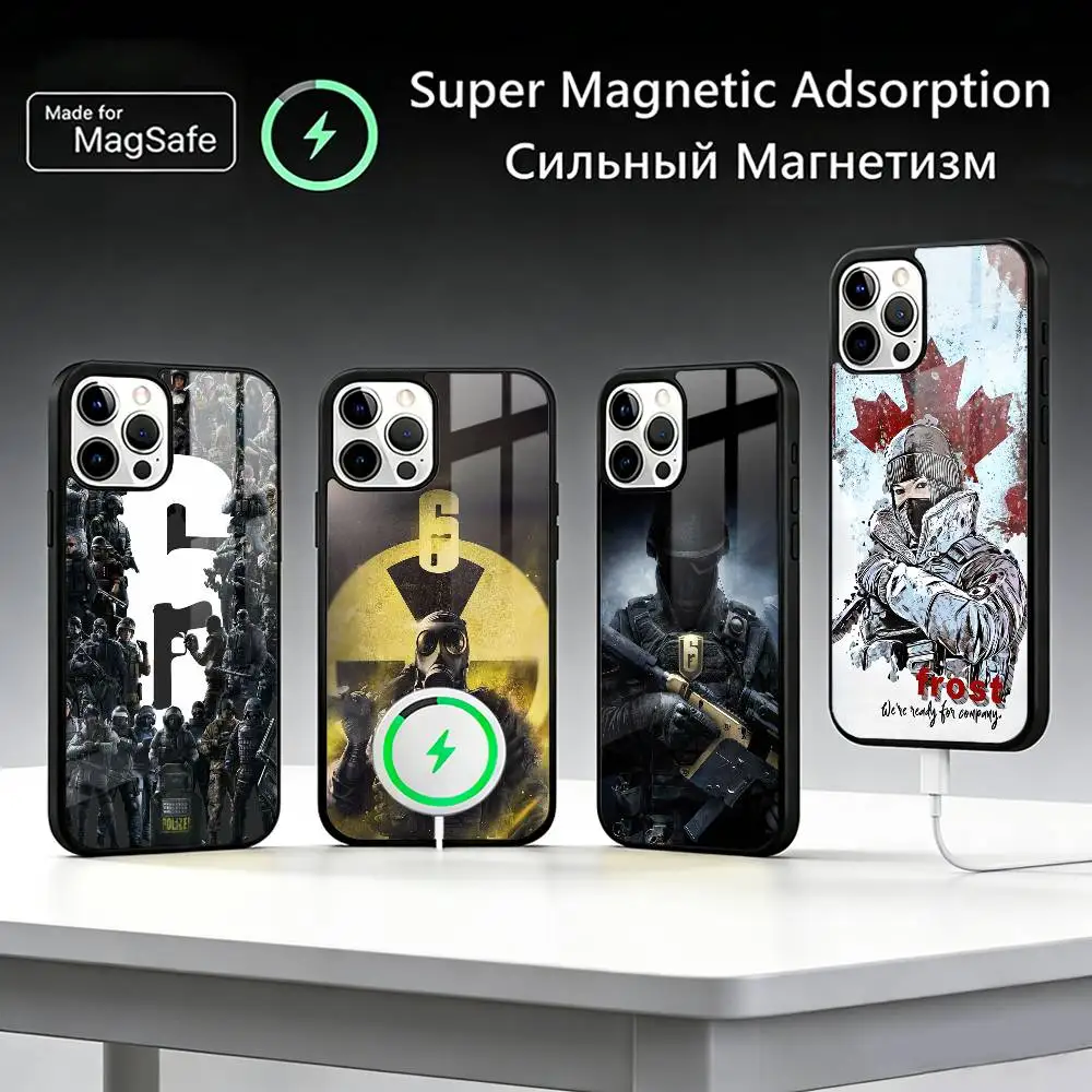 

Game Shooting R-Rainbow S-Six S-Siege-s Phone Case For iPhone17,16,15,14,13,12,11 Plus,Pro Max For Magsafe Wireless Charging