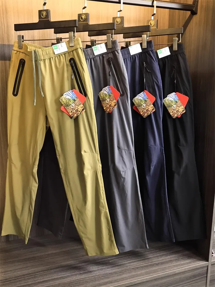 رجل المشي لمسافات طويلة في الهواء الطلق لربيع وصيف 2025 جديد الرحلات السراويل يندبروف السراويل Sweatpants الرياضة فضفاضة تناسب التخييم المستقيم #6