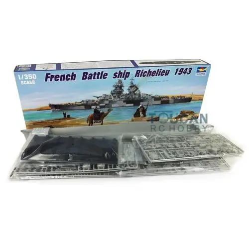 Trumpeter 1/350 Scale 05311 French Battleship Richelieu 1943 Warship Model Building Kit Toys For Boys Birthday Gift TH05397-SMT6