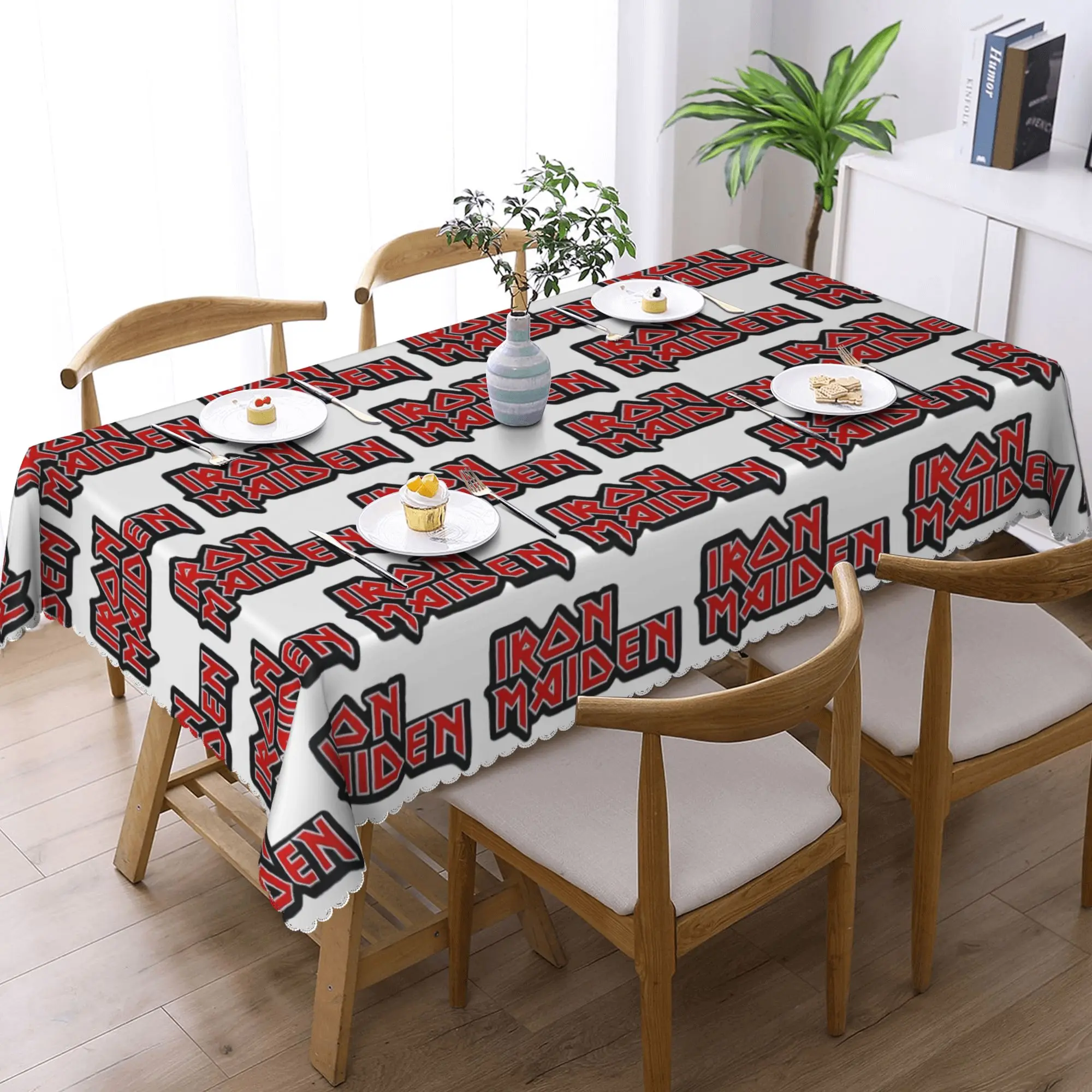 

Custom IronMaidens Rectangular Tablecloth Oilproof Table Cover for Dining Events Table Cloth