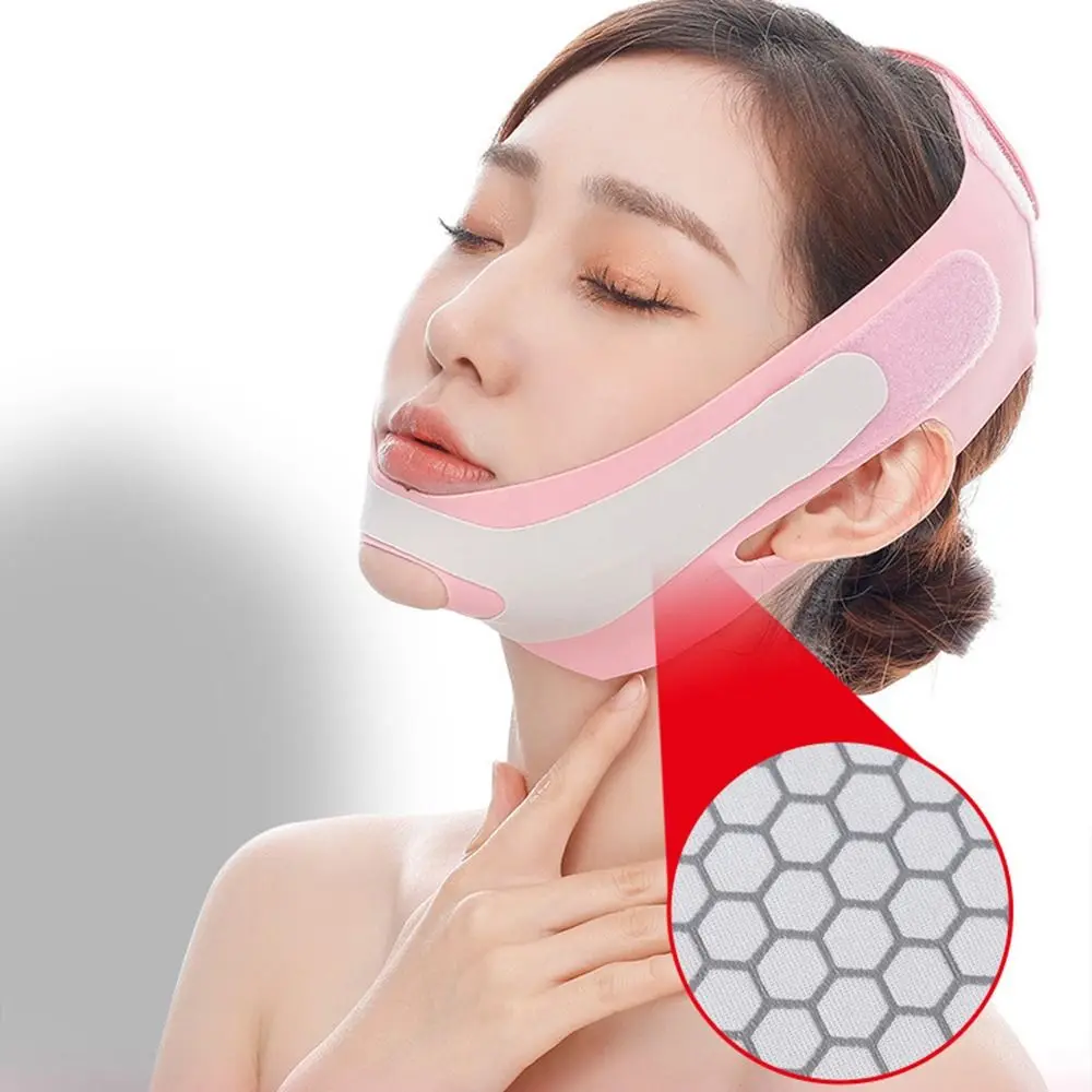 High Quality Breathable Reduce Double Chin Face Thin Mask Cheek Lift Up Band V-Line Shaping Bandage Anti Wrinkle Face Bandages