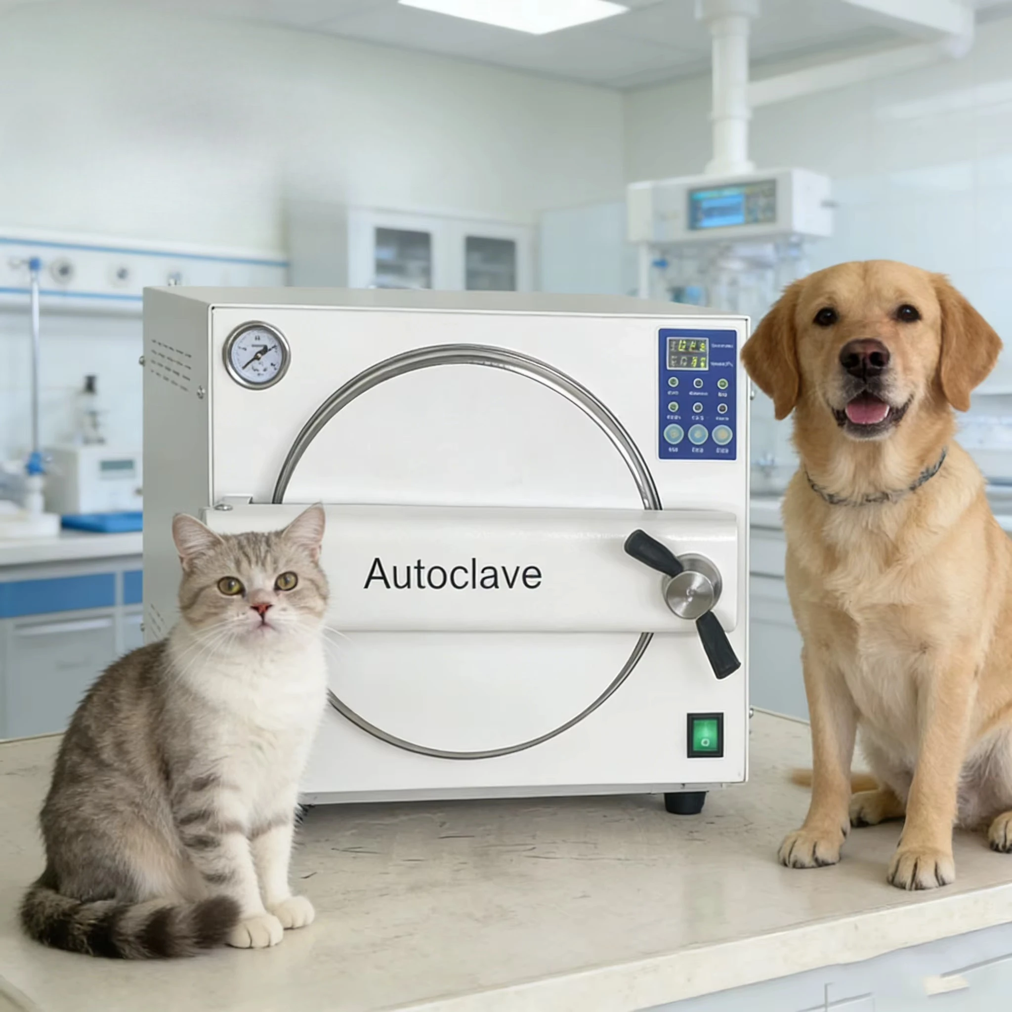 Portable Veterinary Autoclave Sterilizer, tabletop pulse vacuum for pet  surgical instrument  disinfection