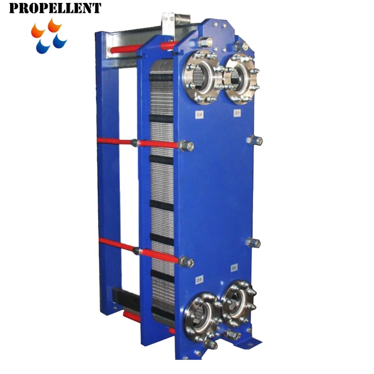 PL100T Stainless Steel Gasket Plate Heat Exchanger DN100 Connection High Efficiency Customizable Competitive Price Industrial