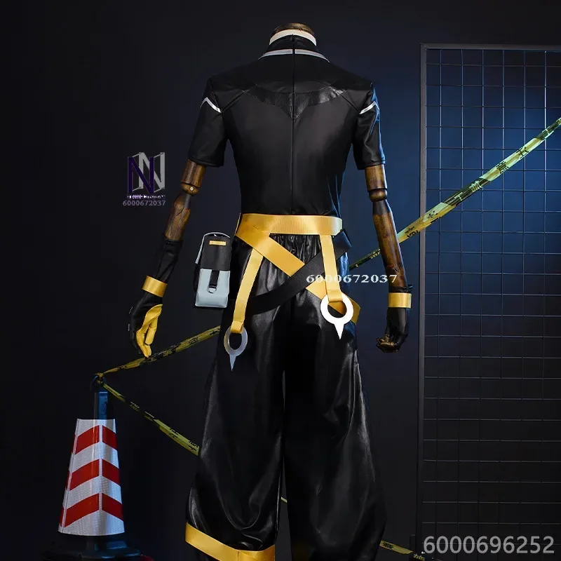 Game LOL Popular Ezreal Cosplay Costume LOL HEARTSTEEL GQ Ezreal Black Unisex Suit Halloween Full Set with Glasses Love Live