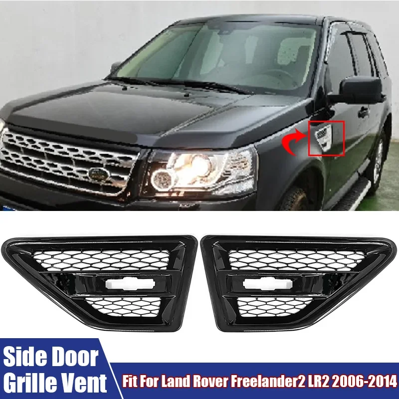 

Car Door Side Grille Vent Mesh Grill For Land Rover Freelander2 LR2 2006-2014 Car Accessories Side Spoiler Outflow Vent Cover