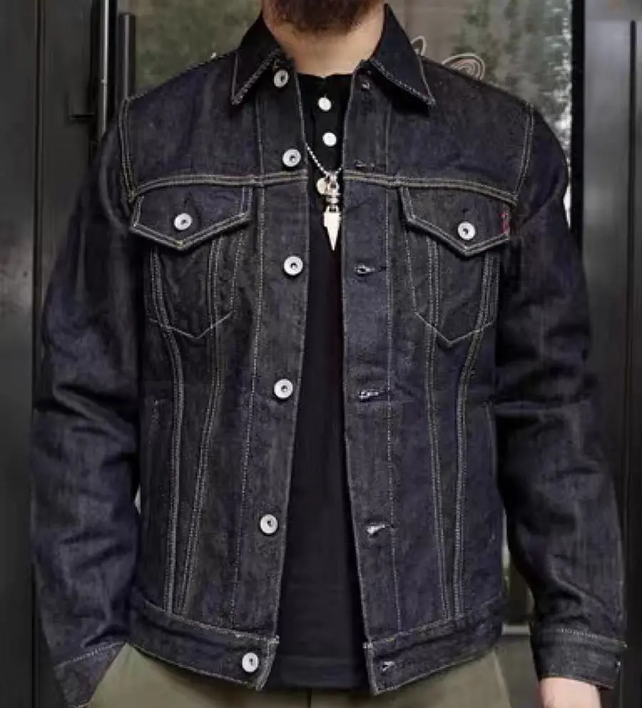 

IRON HEART "TypeIII" 14oz Indigo one-wash heavy-duty denim jacket