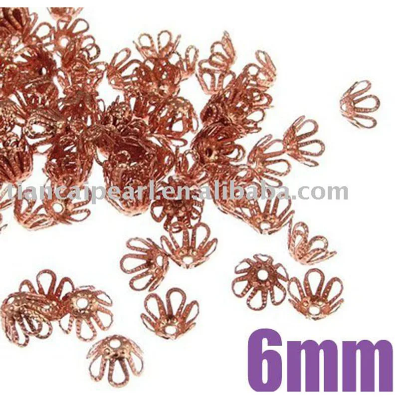 

6mm !! 2000pcs Rose Gold Copper Bead Caps Jewelry Findings Jewelry Accessories Jewelry Fittings Nickel