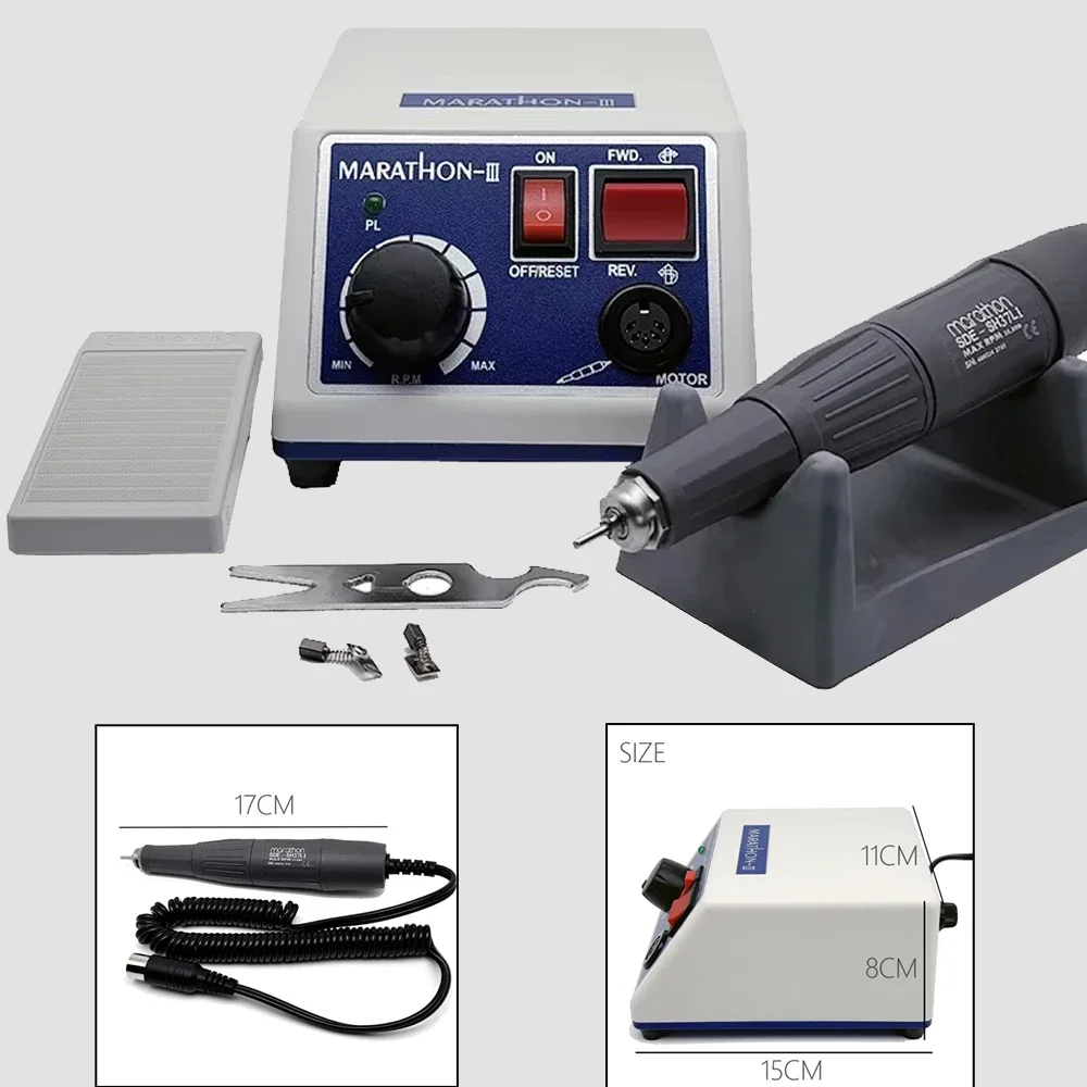 Dental Micromotor 35K RPM H37L1 Handpiece Marathon N3 Professional Electric Lab Clinic Tool Set