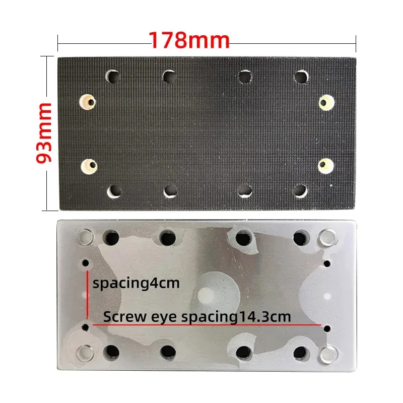 

Back-up Sanding Pad 93/178mm 8-Hole Thread for Hook Loop Sanding Disc Dust Free Grinding Pads for Festool Sander Square