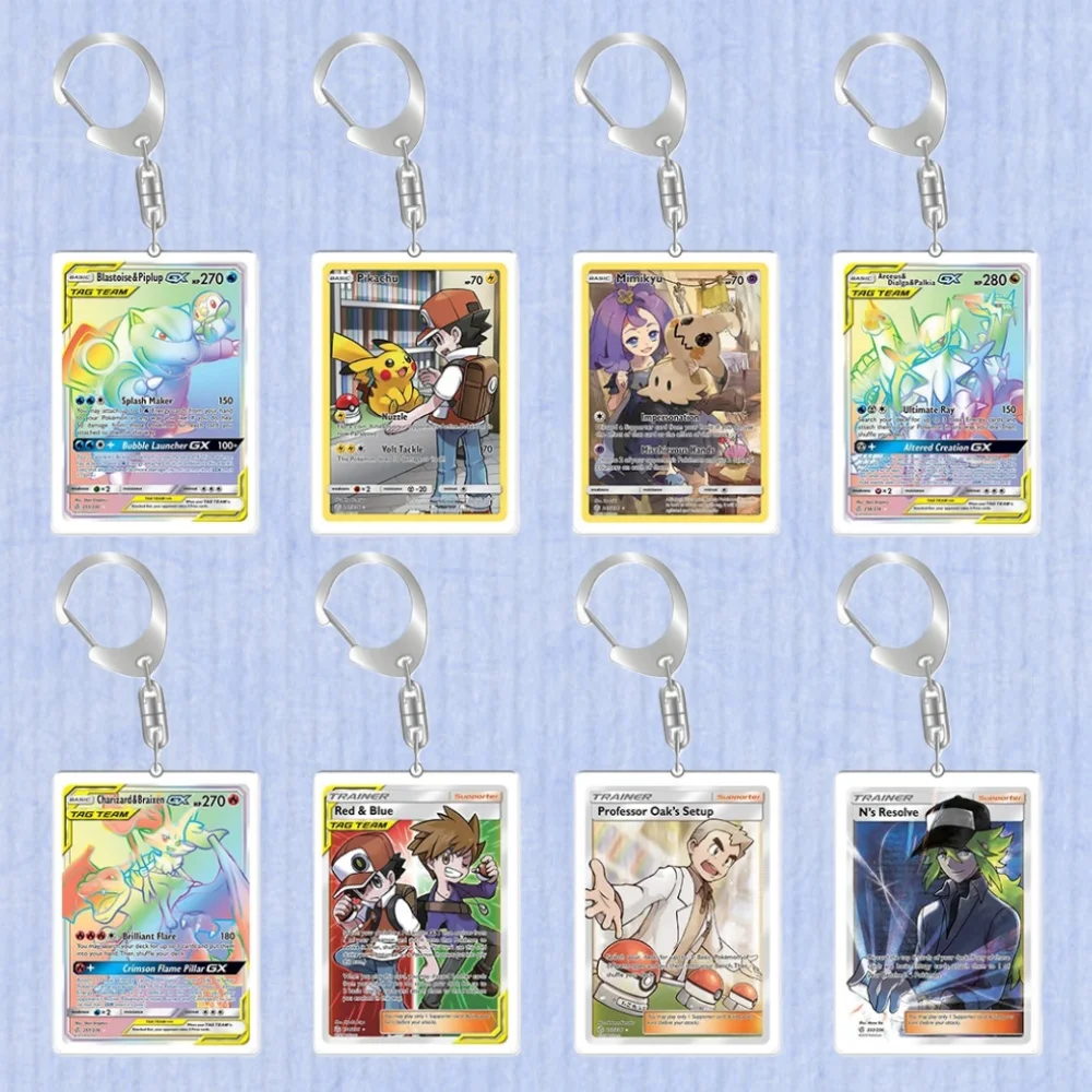 For Pokemon Acrylic Key Chain Charizard Braixen Blastoise Piplup Charizard Braixen Anime Peripheral Backpack Pendant Gift