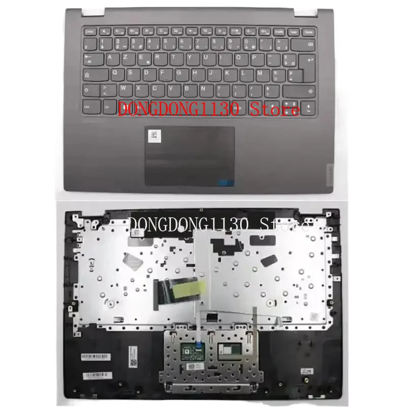 D WAF nuevas piezas de ordenador portátil cubierta superior con reposamanos para Lenovo C340-14IWL portátil UP ASSY PL BLK NFP W/NBLKB FRE PL GRY FP W/BLKB ITA ~