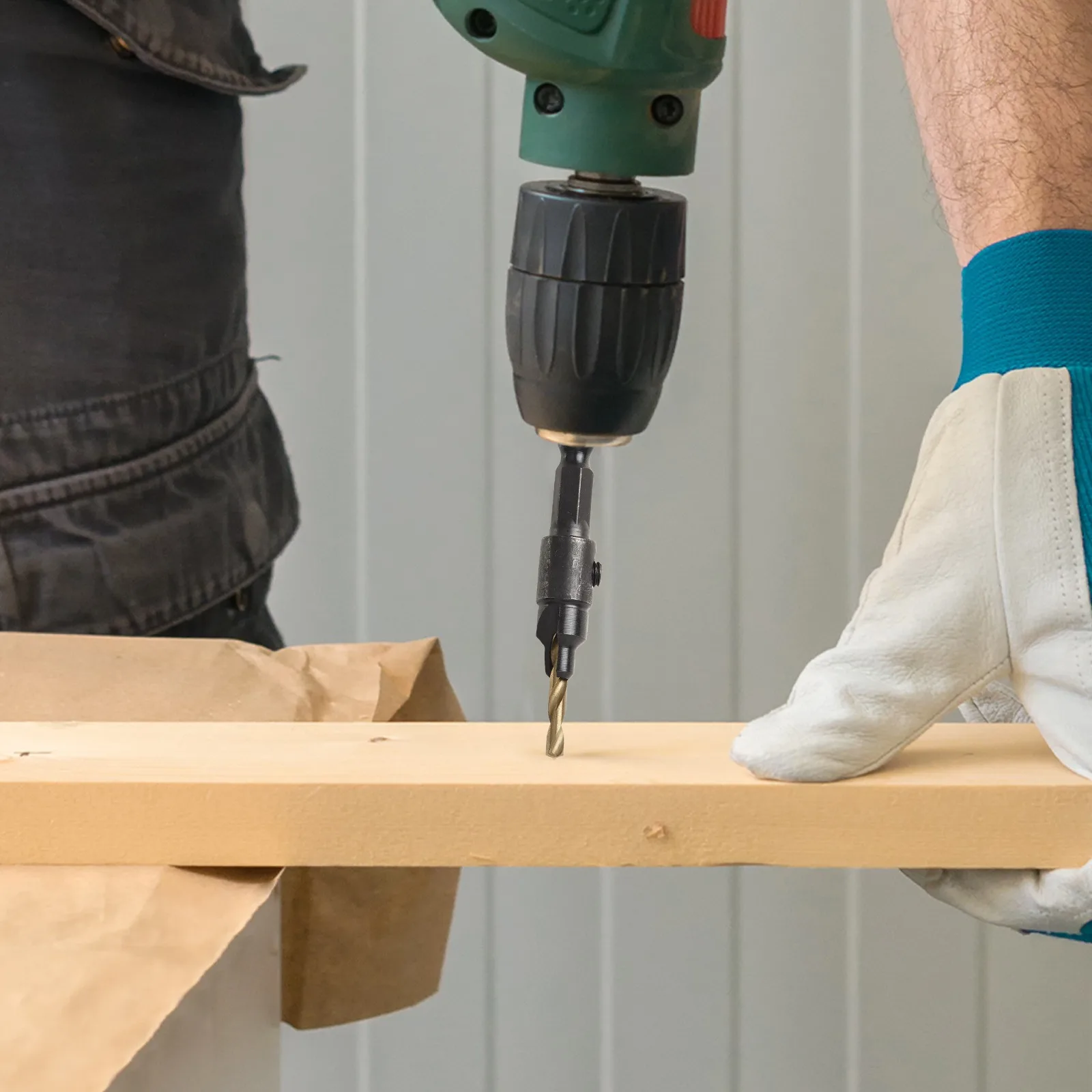 Adjustable Drill Kit Adjustable Quick Change Drill Wide Compatibility Easy Drill Bit Replacement Hexagonal Shank Design