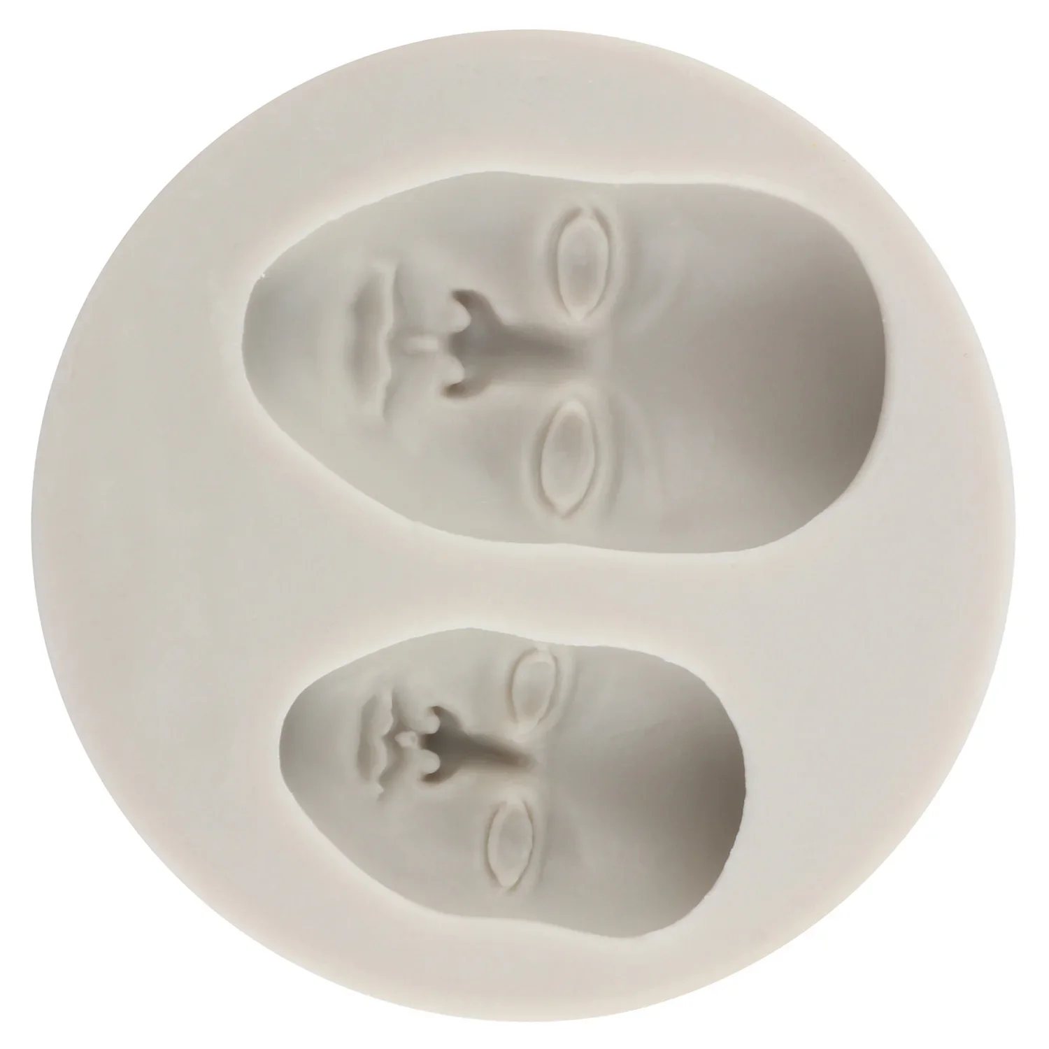 Man Face Silicone Mold Cupcake Topper Fondant Molds DIY Doll Clay Resin Mould Fondant Cake Decorating Tools Candy Chocolate Mold
