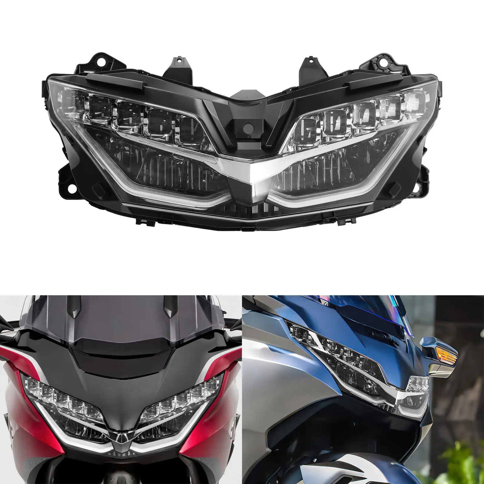 

Motorcycle Front Headlight Assembly Headlamp For Honda Goldwing GL1800 2018-2023 2019 2020 2021 2022