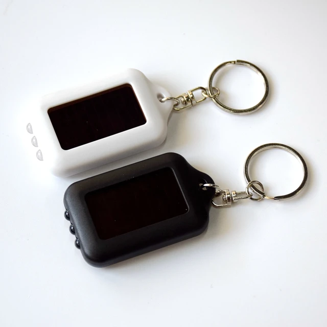 ReadStar 1/2/4PCS Mini Real Solar Power Flashlight 3 LED Keyring Torch Portable Light Outdoor Emergency Light 4