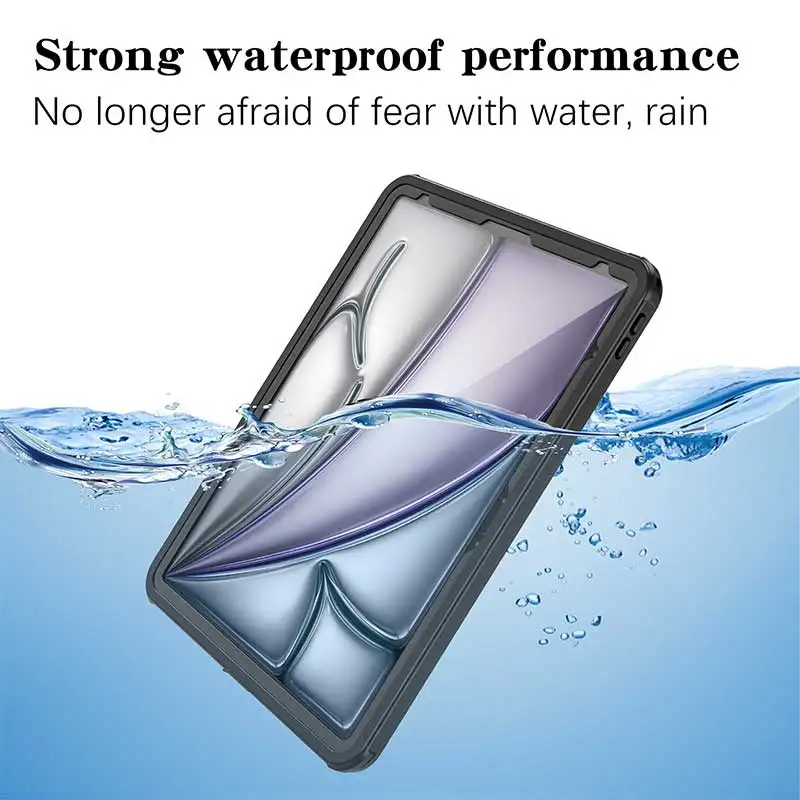 Shellbox IP68 Waterproof Case for iPad Air 13 2024 Military Grade Protection Defender Rugged Cover for iPad Pro 12.9 inch 2018