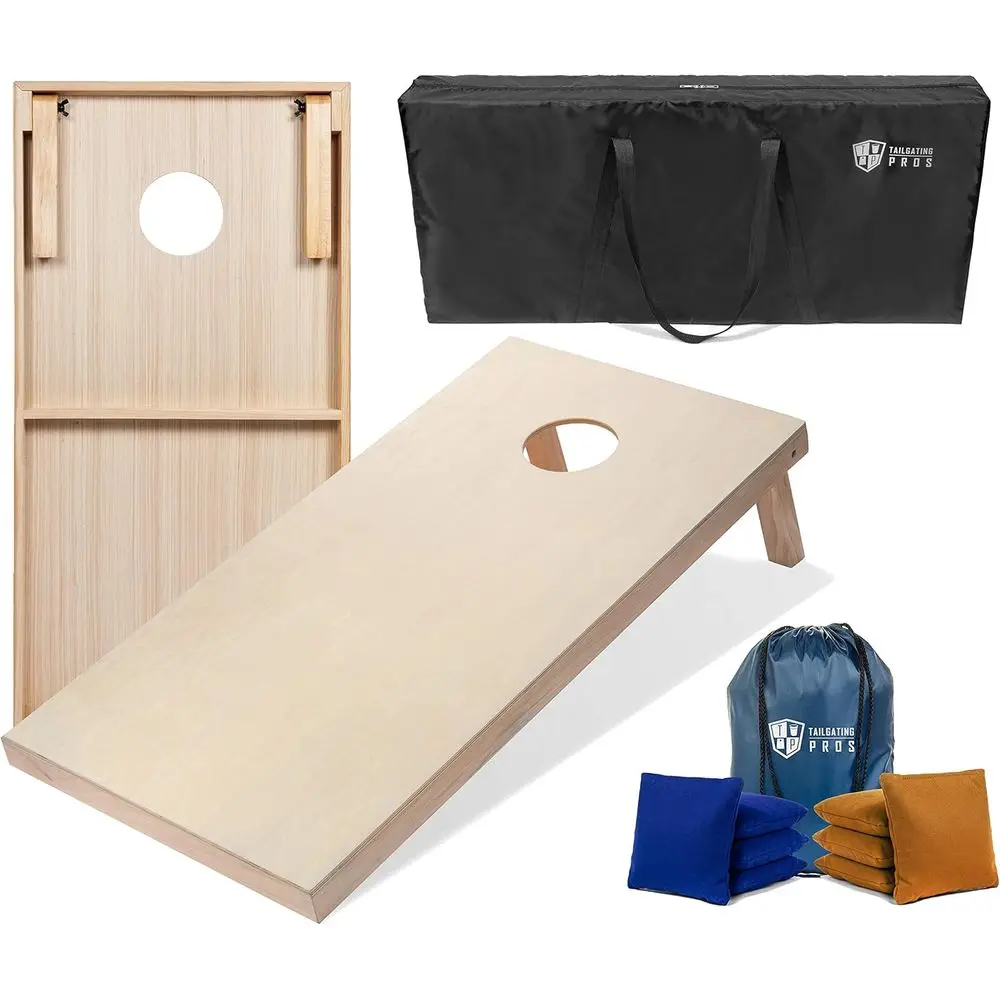 

Portable Cornhole Boards - 4ft x 2ft & 3ft x 2ft Game with Carrying Case and 8 Bags - Over 150 Color Options! Optional LED Light