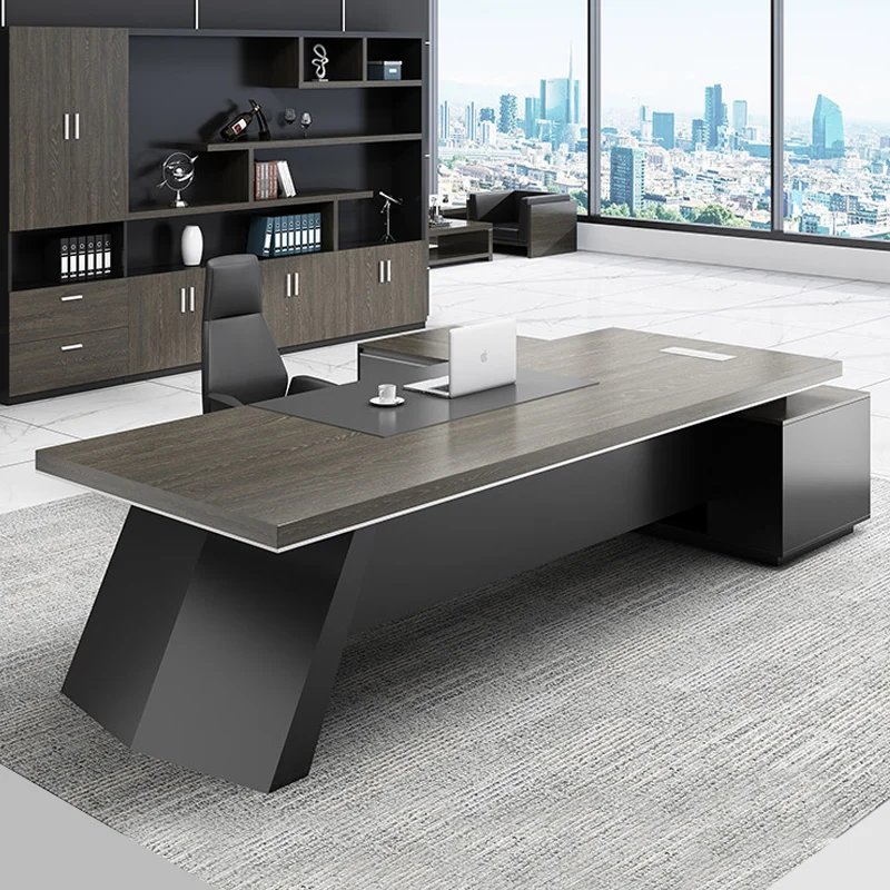 

Boss office desk and chair combination President table Simple modern manager table Supervisor table Large desk Office furniture