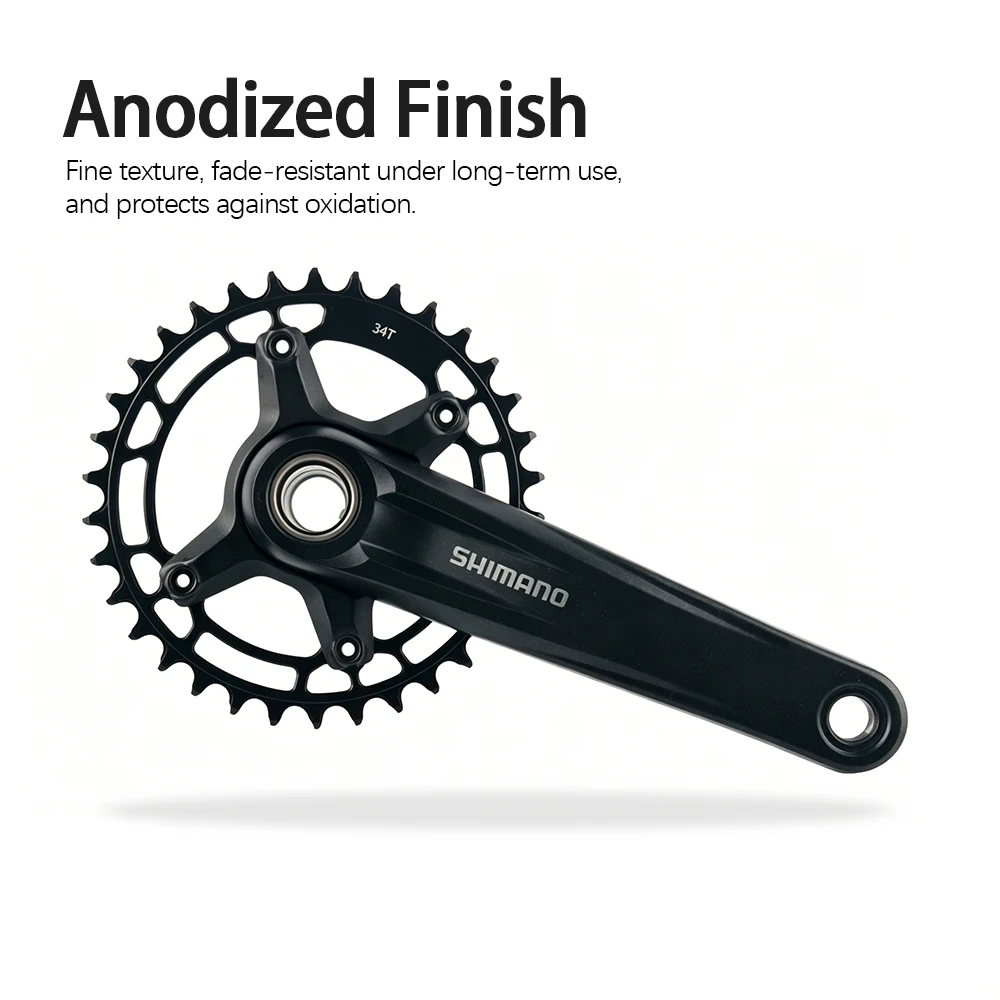 SHIMANO FC-MT510-1 1x8/9/10/11/12-Gang ​ ​ MTB 170/175mm WUZEI 96BCD 32/34/36/38/40T BSA-MT501/PA-MT500 Mountainbike-Kurbelgarnitur – Detail 16