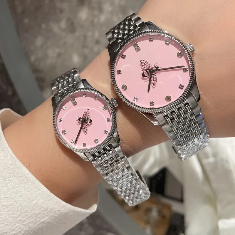 ساعة ماركة عصرية جديدة لعام 2025 للسيدات 29 مللي متر 36 مللي متر قرص الحلوى سوار من الفولاذ المقاوم للصدأ هدية أنيقة مصنوعة من إلهام GC