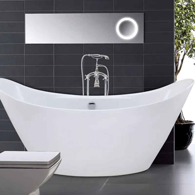 Hotel Engineering Independent Boat Shaped Bathtub Super Deep Ingot Tub High Backrest Villa Large Bathing Pool