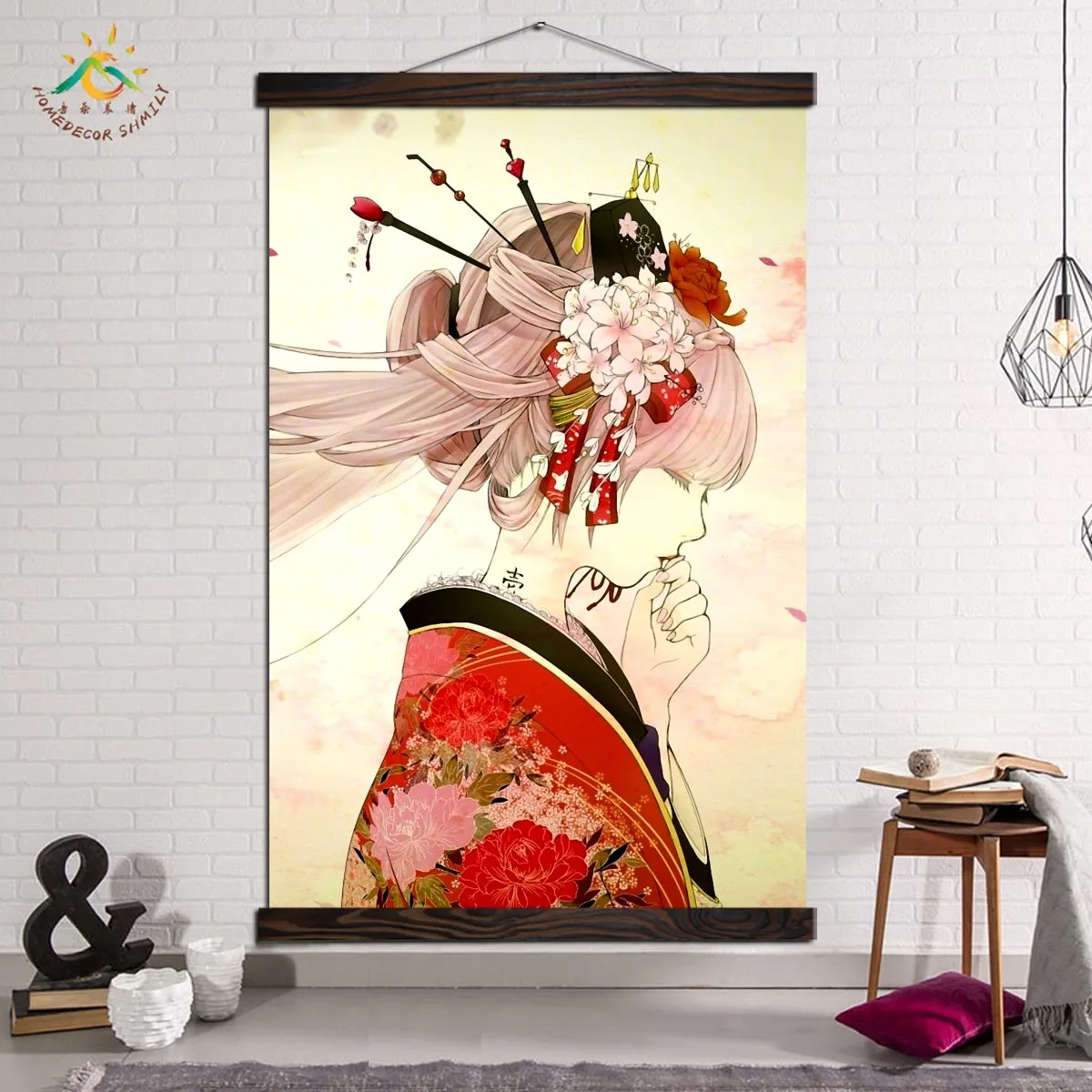 

Ancient Costume Geisha Girl Canvas Painting Prints and Posters Modern Home Decor Wall Art Pictures Frame for Living Room