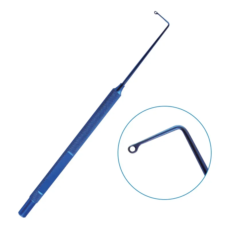 

GREATLH Titanium Retinal Detachement Hook 1.5mm Oval Hole Hook Ophthalmic Surgical Tool
