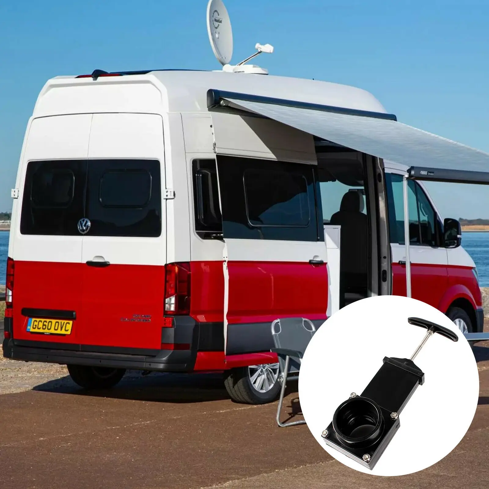 1 قطعة RV المجاري خزان المياه استنزاف صمام 50 مللي متر قطر الصرف الصحي استنزاف بوابة صمام للمنزل متنقل قافلة شاحنة تخييم RV اكسسوارات #2