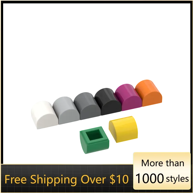 

10 шт., высокотехнологичные сборные частицы 49307 1x1, гладкие изогнутые строительные блоки, комплект сменных деталей, игрушки для детей, подарки