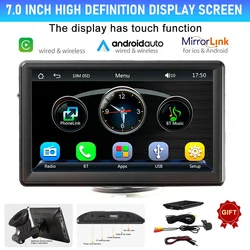 7.0 Inch Carplay Auto Car Radio 5.0 Bluetooth MP5 Player WiFi FM Radio LED Camera Car Monitor HD Display Multimedia Video Player