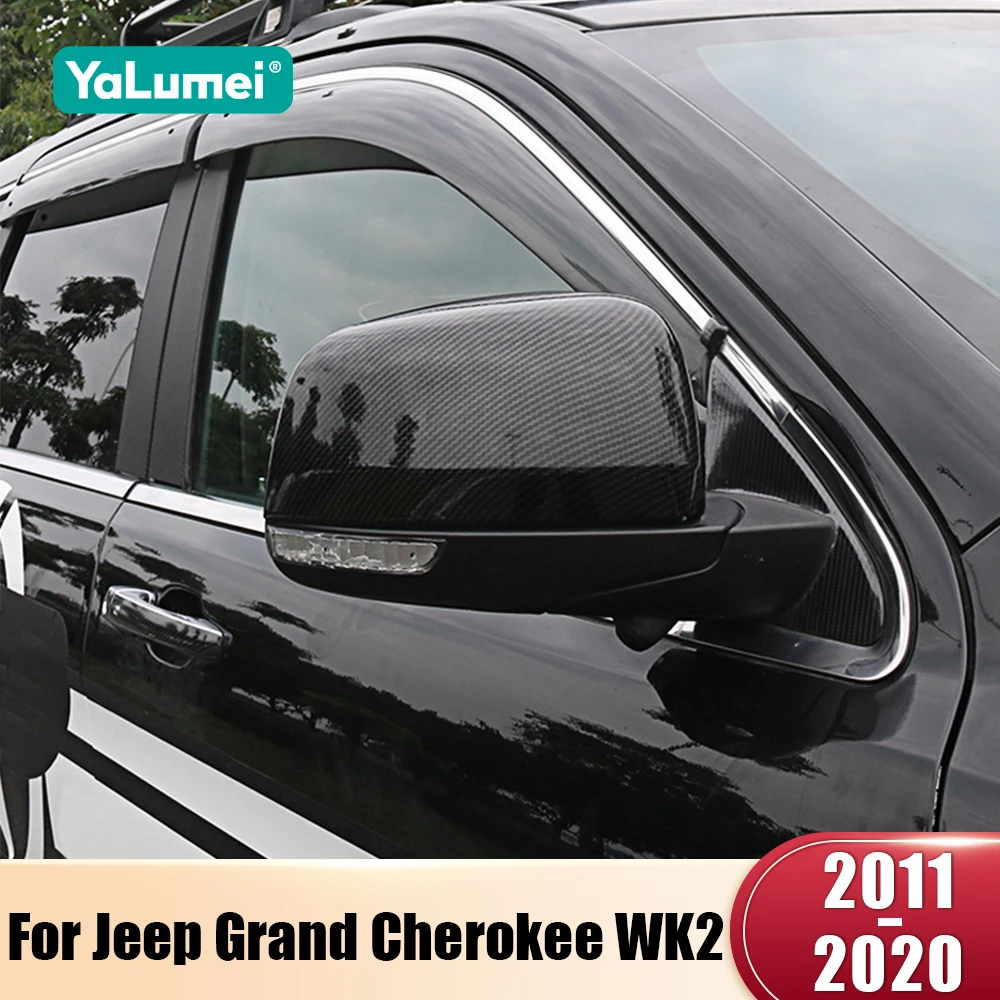 

For Jeep Grand Cherokee WK2 2011 2012 2013 2014 2015 2016 2017 2018 2019 2020 ABS Car Rear View Side Mirror Cover Case Trims