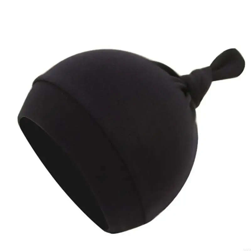 Baby Soft Cotton Hat Newborn Infant Tail Knot Beanie Cap Color Bonnet Bandanas Turban Headwrap Headdress for