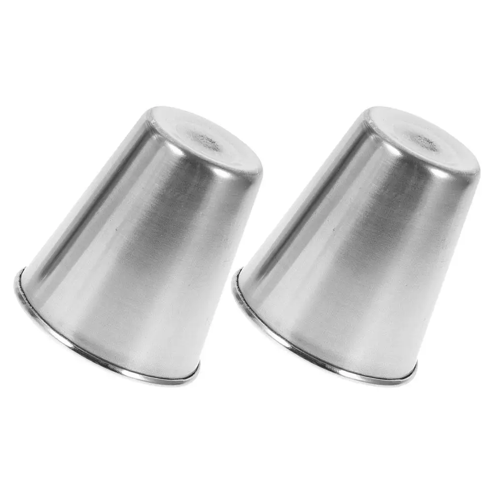 2Pcs Stainless Steel Juice Cup 70Ml Tiny Reusable Drinking Cup for Outdoor Adventures Camping Hiking Picnic Wine Water Beverage