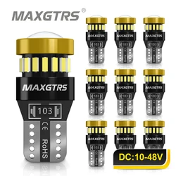 10x 24V W5W T10 LED CANBUS No Error 12V 5W 750Lm Super Bright Car Interior Side Light 194 3030 SMD Auto Bulb White Amber Red