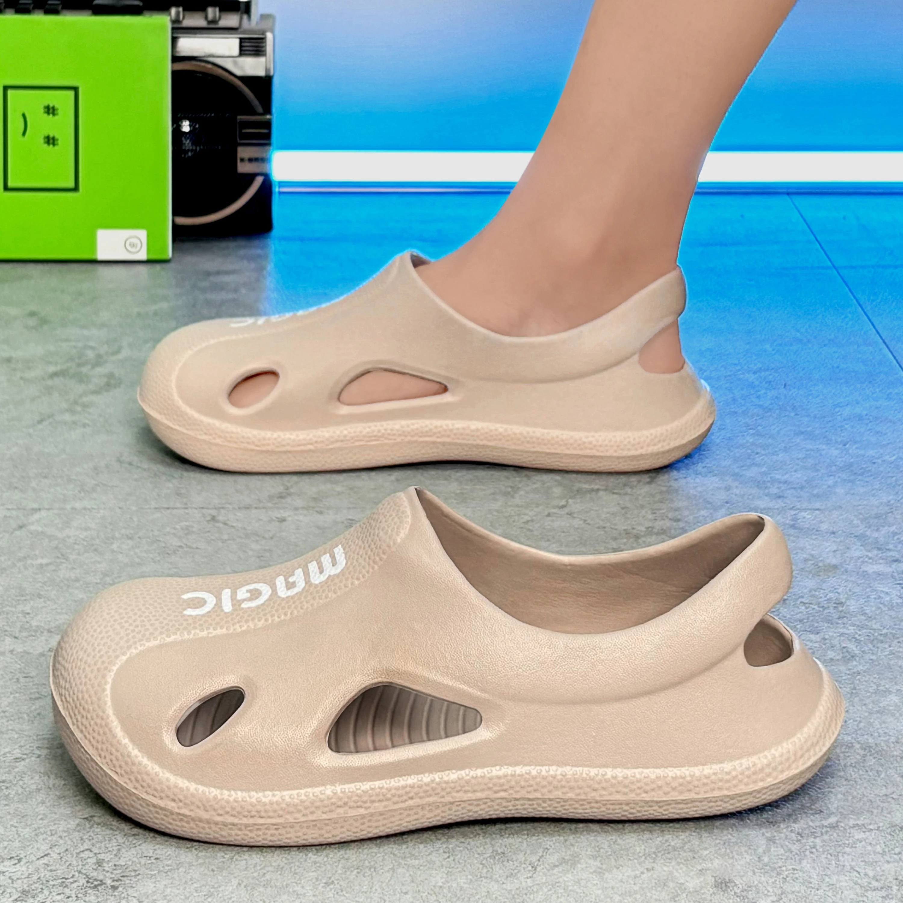 

Мужская верхняя одежда Сандалии на толстой подошве, повседневная спортивная пляжная обувь с нескользящим носком