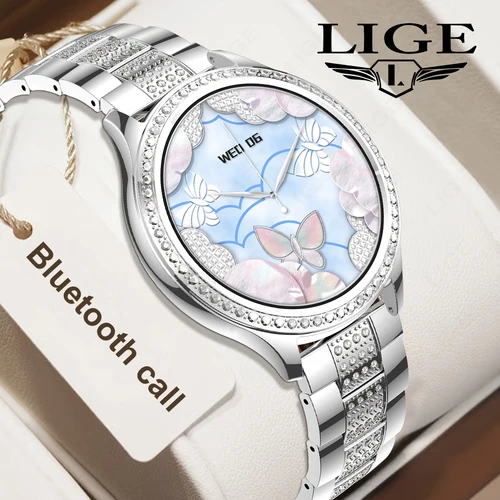 Imagen 1 del producto Reloj Inteligente LIGE 2026 Nuevo para Mujer, Regalo con Pantalla Táctil Completa de 1.32 Pulgadas, Reloj Deportivo con Bluetooth, Llamadas, Reloj Digital Inteligente para Dama