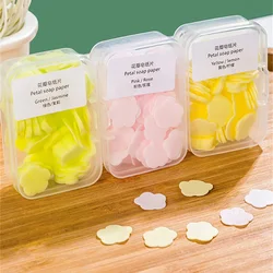 20pcs/box Travel Disposable Soap Paper Washing Hand Bath Clean Scented Slice Sheets Disposable Boxe Soap Portable Paper Soap